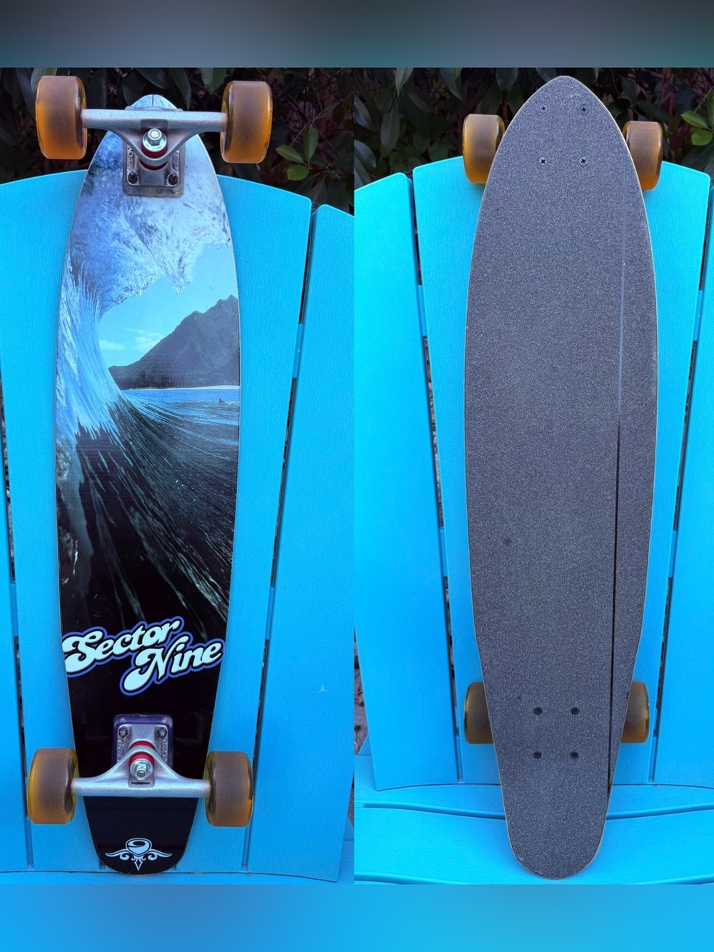 Vintage Sector 9 Big Wave Complete Longboard Skateboard Tracker 149 Dart Trucks
